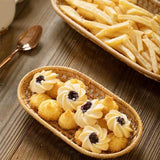 Maxbell Rattan Bread Basket Wicker Woven Basket for Vegetables Snacks Fruits Medium