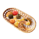 Maxbell Rattan Bread Basket Wicker Woven Basket for Vegetables Snacks Fruits Medium