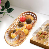 Maxbell Rattan Bread Basket Wicker Woven Basket for Vegetables Snacks Fruits Medium