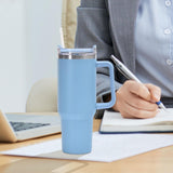 Maxbell Thermal Mug 40oz Portable Stainless water Bottle for Men Light blue