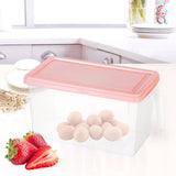 Maxbell Fresh Keeping Box Leakproof Fridge Organizer Box for Cabinets Drawer Shelves pink