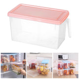 Maxbell Fresh Keeping Box Leakproof Fridge Organizer Box for Cabinets Drawer Shelves pink