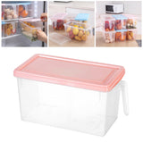 Maxbell Fresh Keeping Box Leakproof Fridge Organizer Box for Cabinets Drawer Shelves pink