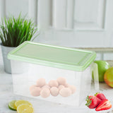 Maxbell Fresh Keeping Box Leakproof Fridge Organizer Box for Cabinets Drawer Shelves green
