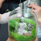 Maxbell Vase Glass Glass Empty Bottle for Home Office Ornament