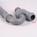 Maxbell Kitchen Sink Sewer Drain Pipe Sink Basin Drain for Bathroom Restroom Kitchen 80cm