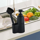 Maxbell Dish Scrub Brush and Soap Dispenser Set Accessory Save Space Multifunctional