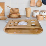 Maxbell Cocktail Shaker Wooden Rack Stable Display Stand for Wedding Beginners Party