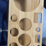 Maxbell Cocktail Shaker Wooden Rack Display Stand Bar Wedding Bamboo SHAKE Rack