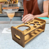 Maxbell Cocktail Shaker Wooden Rack Display Stand Bar Wedding Bamboo SHAKE Rack