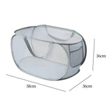 Maxbell Mesh Laundry Hamper Foldable Laundry Basket for Laundry Room, Camping, Home, gray horizontal