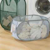 Maxbell Mesh Laundry Hamper Foldable Laundry Basket for Laundry Room, Camping, Home, gray horizontal