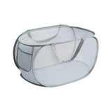Maxbell Mesh Laundry Hamper Foldable Laundry Basket for Laundry Room, Camping, Home, gray horizontal