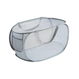 Maxbell Mesh Laundry Hamper Foldable Laundry Basket for Laundry Room, Camping, Home, gray horizontal
