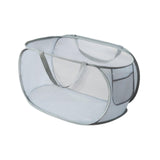 Maxbell Mesh Laundry Hamper Foldable Laundry Basket for Laundry Room, Camping, Home, gray horizontal