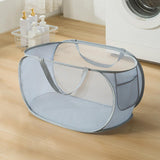 Maxbell Mesh Laundry Hamper Foldable Laundry Basket for Laundry Room, Camping, Home, gray horizontal