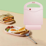 Maxbell Grill Sandwich Maker Machine Panini Nonstick Surface Electric Sandwich Maker Pink