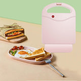 Maxbell Grill Sandwich Maker Machine Panini Nonstick Surface Electric Sandwich Maker Pink