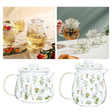 Maxbell Glass Blooming Tea Teapot Durable Tea Blooming Teapot for Anniversary Home Party Small