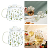 Maxbell Glass Blooming Tea Teapot Durable Tea Blooming Teapot for Anniversary Home Party Small