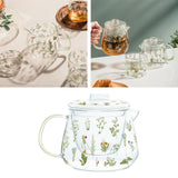 Maxbell Glass Blooming Tea Teapot Durable Tea Blooming Teapot for Anniversary Home Party Small