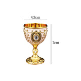 Maxbell 30ml Mini Goblet Vintage Metal Wine Cup Reusable Shatterproof Medieval Style Style B