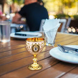 Maxbell 30ml Mini Goblet Vintage Metal Wine Cup Reusable Shatterproof Medieval Style Style B