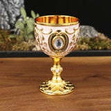 Maxbell 30ml Mini Goblet Vintage Metal Wine Cup Reusable Shatterproof Medieval Style Style B