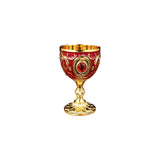 Maxbell 30ml Mini Goblet Vintage Metal Wine Cup Reusable Shatterproof Medieval Style Style C