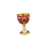 Maxbell 30ml Mini Goblet Vintage Metal Wine Cup Reusable Shatterproof Medieval Style Style C
