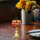 Maxbell 30ml Mini Goblet Vintage Metal Wine Cup Reusable Shatterproof Medieval Style Style C