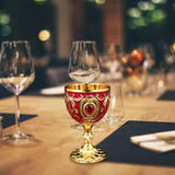 Maxbell 30ml Mini Goblet Vintage Metal Wine Cup Reusable Shatterproof Medieval Style Style C