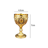 Maxbell 30ml Mini Goblet Vintage Metal Wine Cup Reusable Shatterproof Medieval Style Style E