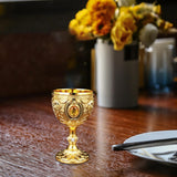 Maxbell 30ml Mini Goblet Vintage Metal Wine Cup Reusable Shatterproof Medieval Style Style E