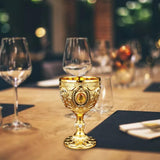 Maxbell 30ml Mini Goblet Vintage Metal Wine Cup Reusable Shatterproof Medieval Style Style E