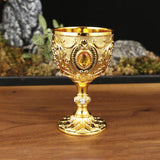 Maxbell 30ml Mini Goblet Vintage Metal Wine Cup Reusable Shatterproof Medieval Style Style E