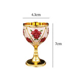 Maxbell 30ml Mini Goblet Vintage Alloy Wine Cup Party Supplies Sturdy European Style Style B
