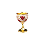 Maxbell 30ml Mini Goblet Vintage Alloy Wine Cup Party Supplies Sturdy European Style Style B