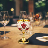 Maxbell 30ml Mini Goblet Vintage Alloy Wine Cup Party Supplies Sturdy European Style Style B