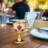 Maxbell 30ml Mini Goblet Vintage Alloy Wine Cup Party Supplies Sturdy European Style Style B