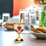 Maxbell 30ml Mini Goblet Vintage Alloy Wine Cup Party Supplies Sturdy European Style Style B