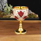 Maxbell 30ml Mini Goblet Vintage Alloy Wine Cup Party Supplies Sturdy European Style Style B