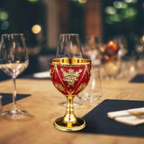 Maxbell 30ml Mini Goblet Vintage Alloy Wine Cup Party Supplies Sturdy European Style Style C