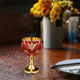 Maxbell 30ml Mini Goblet Vintage Alloy Wine Cup Party Supplies Sturdy European Style Style C