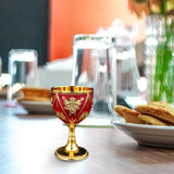 Maxbell 30ml Mini Goblet Vintage Alloy Wine Cup Party Supplies Sturdy European Style Style C