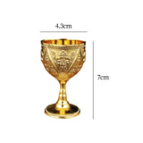 Maxbell 30ml Mini Goblet Vintage Alloy Wine Cup Party Supplies Sturdy European Style Style D