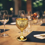 Maxbell 30ml Mini Goblet Vintage Alloy Wine Cup Party Supplies Sturdy European Style Style D