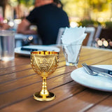 Maxbell 30ml Mini Goblet Vintage Alloy Wine Cup Party Supplies Sturdy European Style Style D