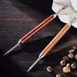 Maxbell Coffee Art Pen DIY Coffee Art Tool Latte Art Pen for Espresso Cappuccino Bar Wooden