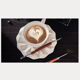Maxbell Coffee Art Pen DIY Coffee Art Tool Latte Art Pen for Espresso Cappuccino Bar Wooden
